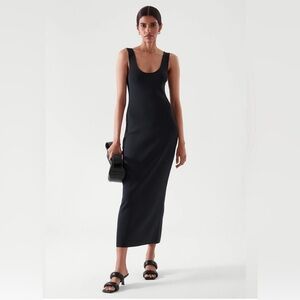 COS Navy knit tube dress XS